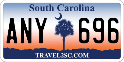 SC license plate ANY696