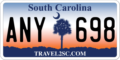 SC license plate ANY698