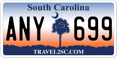 SC license plate ANY699