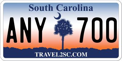 SC license plate ANY700