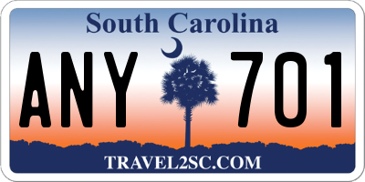 SC license plate ANY701