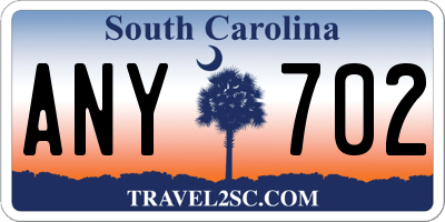 SC license plate ANY702