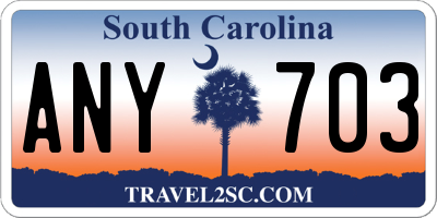 SC license plate ANY703