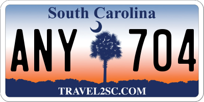 SC license plate ANY704
