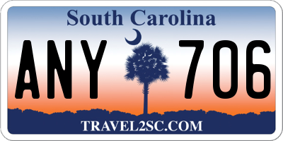 SC license plate ANY706