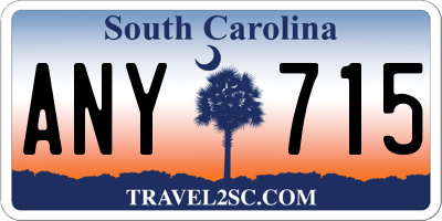 SC license plate ANY715