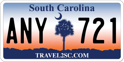 SC license plate ANY721
