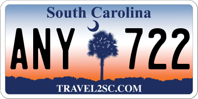 SC license plate ANY722