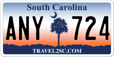 SC license plate ANY724