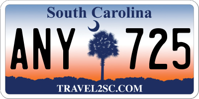 SC license plate ANY725