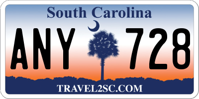 SC license plate ANY728