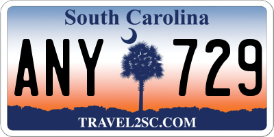 SC license plate ANY729