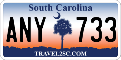 SC license plate ANY733