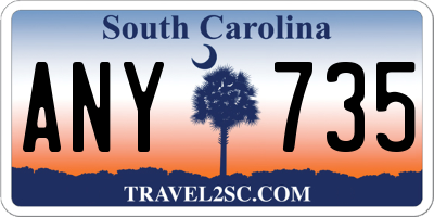 SC license plate ANY735