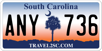 SC license plate ANY736