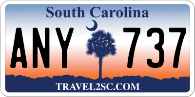 SC license plate ANY737