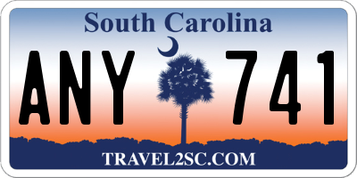 SC license plate ANY741