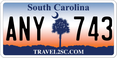 SC license plate ANY743