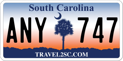 SC license plate ANY747