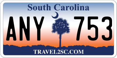 SC license plate ANY753