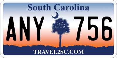 SC license plate ANY756