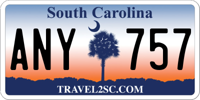 SC license plate ANY757