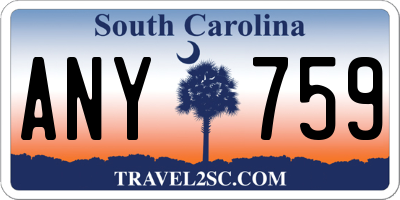SC license plate ANY759