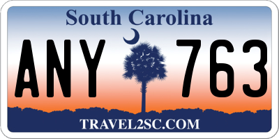 SC license plate ANY763