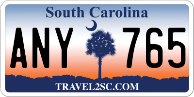 SC license plate ANY765