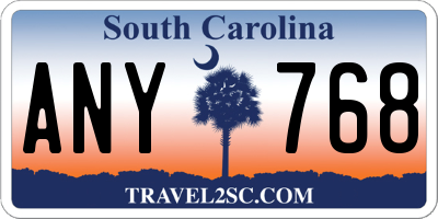 SC license plate ANY768