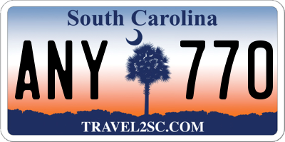 SC license plate ANY770
