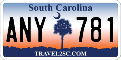 SC license plate ANY781