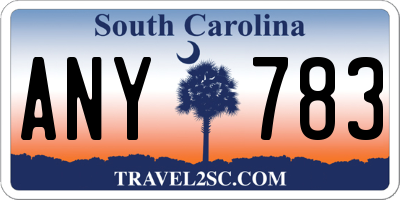 SC license plate ANY783