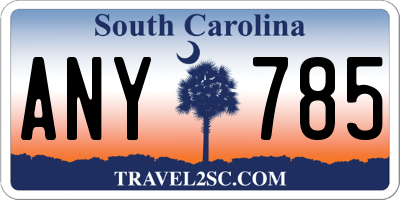 SC license plate ANY785