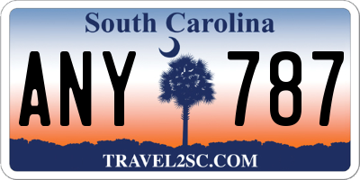 SC license plate ANY787