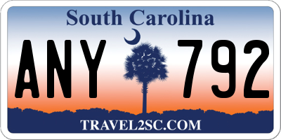 SC license plate ANY792