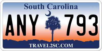 SC license plate ANY793
