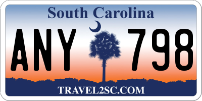 SC license plate ANY798