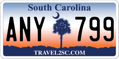 SC license plate ANY799