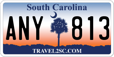SC license plate ANY813