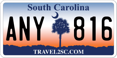 SC license plate ANY816
