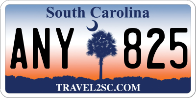 SC license plate ANY825