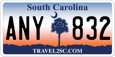 SC license plate ANY832
