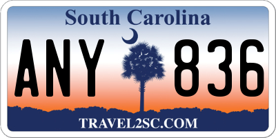SC license plate ANY836