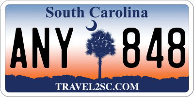 SC license plate ANY848