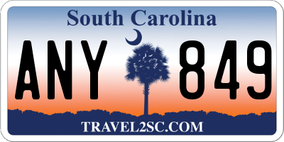 SC license plate ANY849