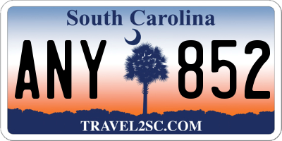 SC license plate ANY852