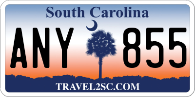 SC license plate ANY855