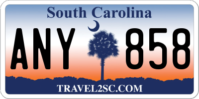 SC license plate ANY858