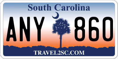 SC license plate ANY860